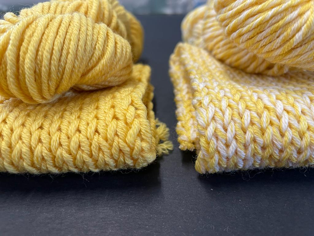 yellow merino wool italian lana marled